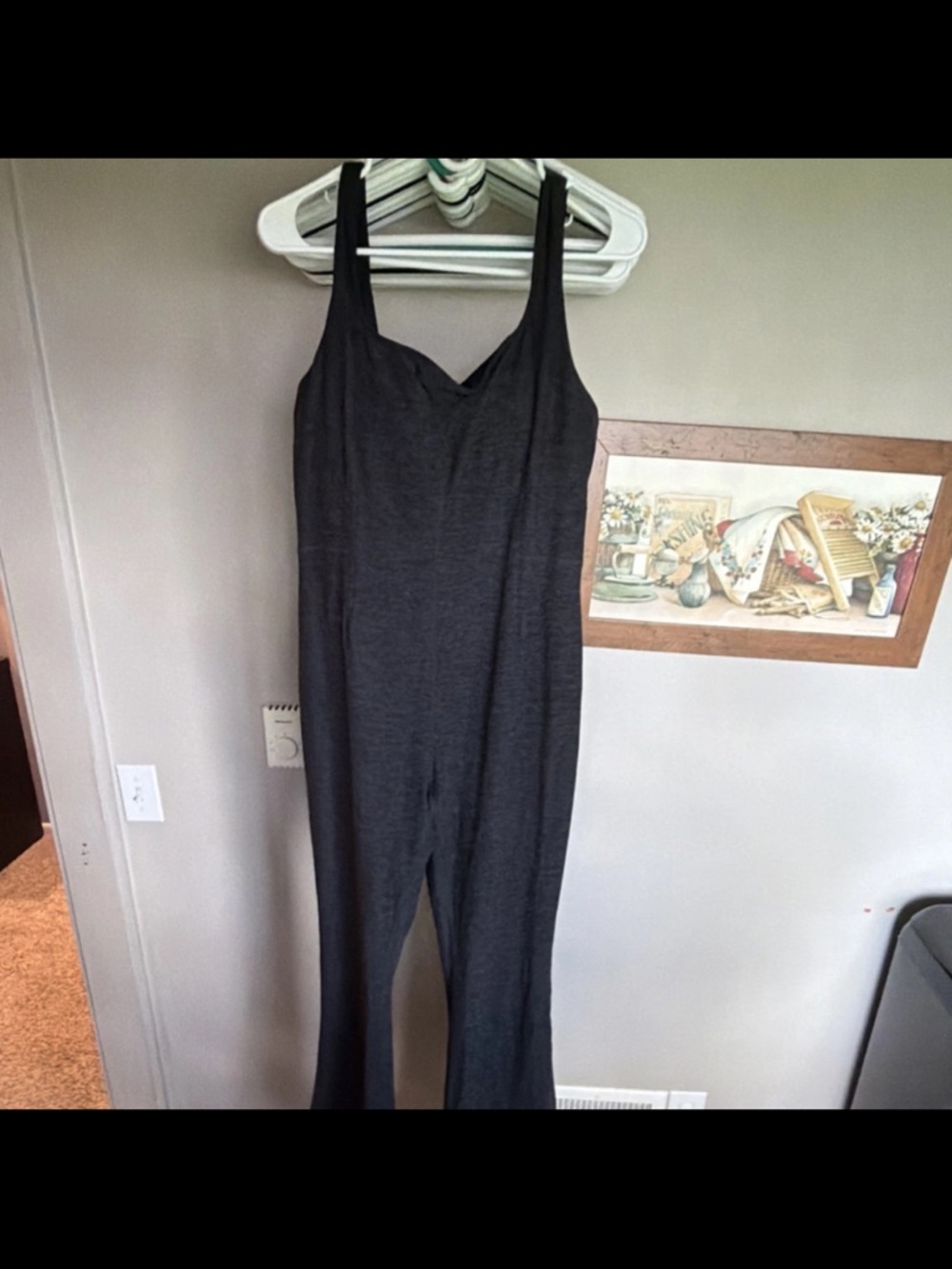 Fabletics Black Sleeveless Wide-Leg Jumpsuit